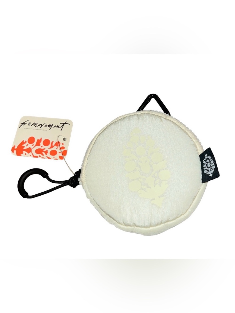 NWT Free People Movement
IVORY Round Pouch with Clip